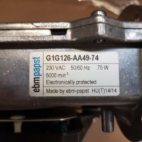 EBMPAPST G1G126-AA49-74 kazánventilátor ~ Ø126mm; 230VAC; 50/60Hz; 75W*