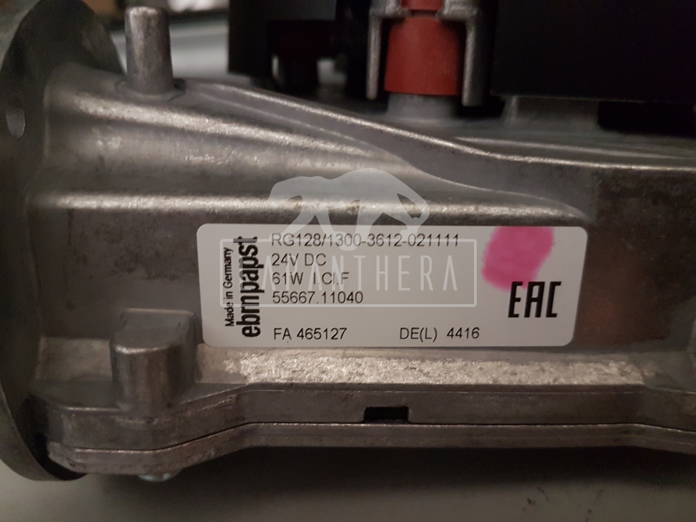 EBMPAPST RG128/1300-3612 kazánventilátor ~ 24VDC; 61W